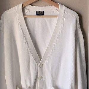 BROOKS BROTHERS Cream Long Sleeve Cardigan